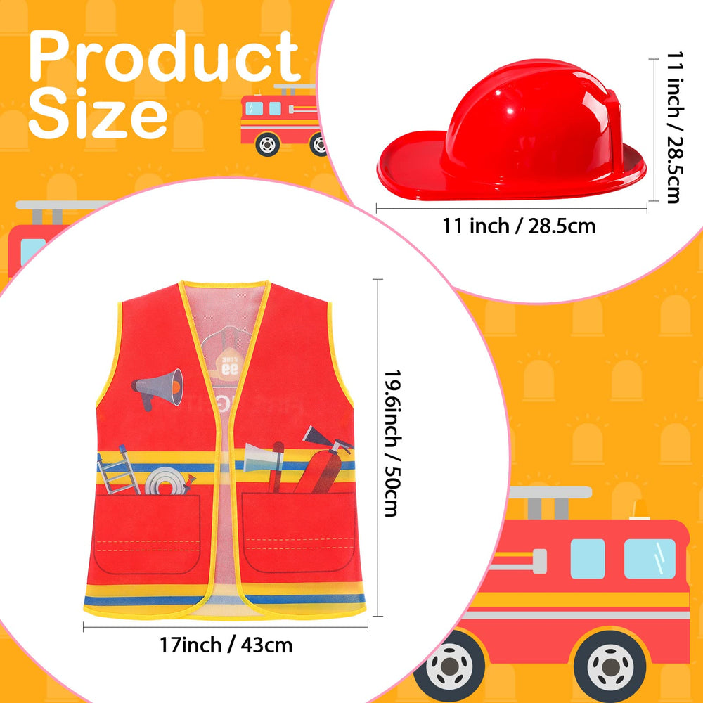 Geyoga firefighter costume set packaging image showing value.