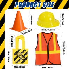 Geyoga orange traffic cone adds realistic decor and high visibility for pretend work.