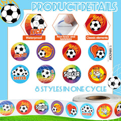 Geyoga soccer stickers featuring 8 styles for fun themed crafts and gifting.