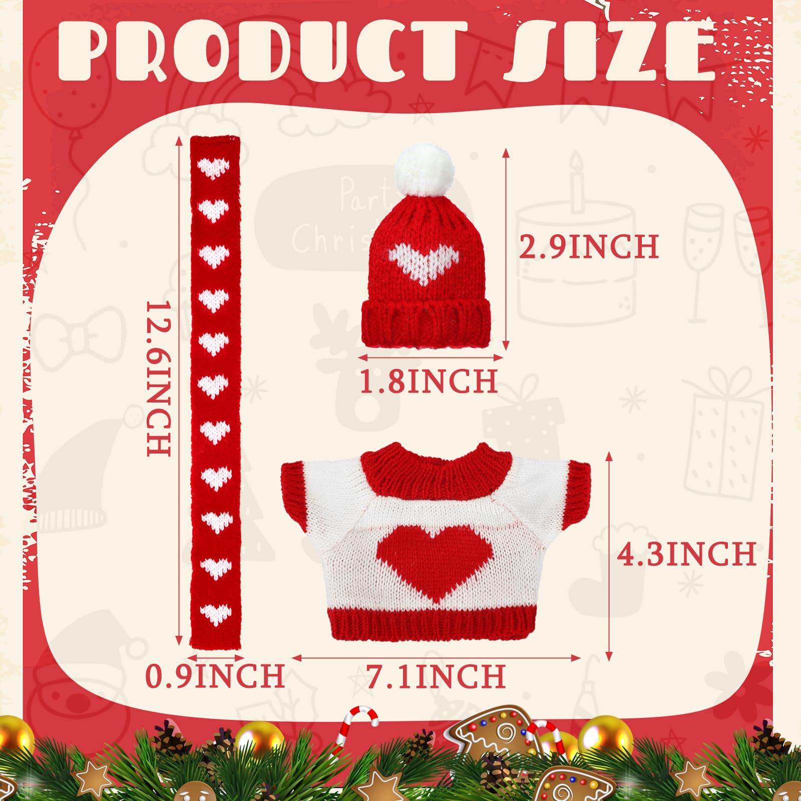 Geyoga Valentine doll sweaters offer easy dressing for creative doll fashion.