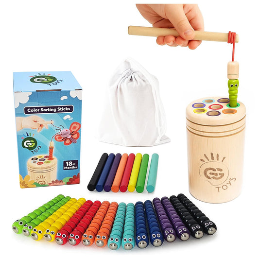 GG TOYS Montessori 3-in-1 magnetic fishing set supports coordinated play