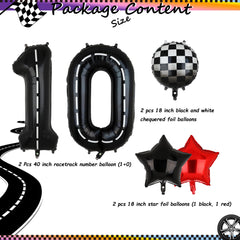 GGDE racetrack number balloon 40 inch ideal for race car party photo ops