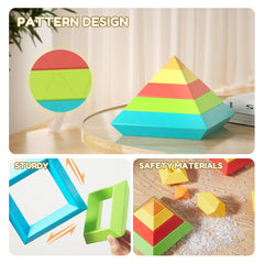Ggiibro blocks made from ABS non-toxic plastic for safe, durable play.