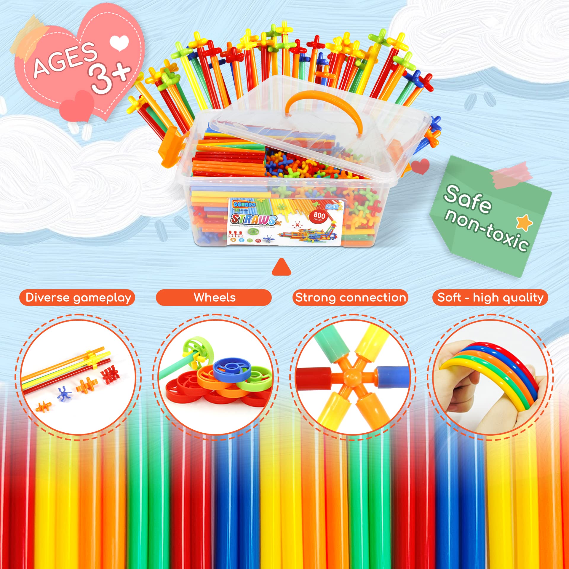 Ggiibro kids enjoy collaborative STEM play with colorful interlocking pieces.