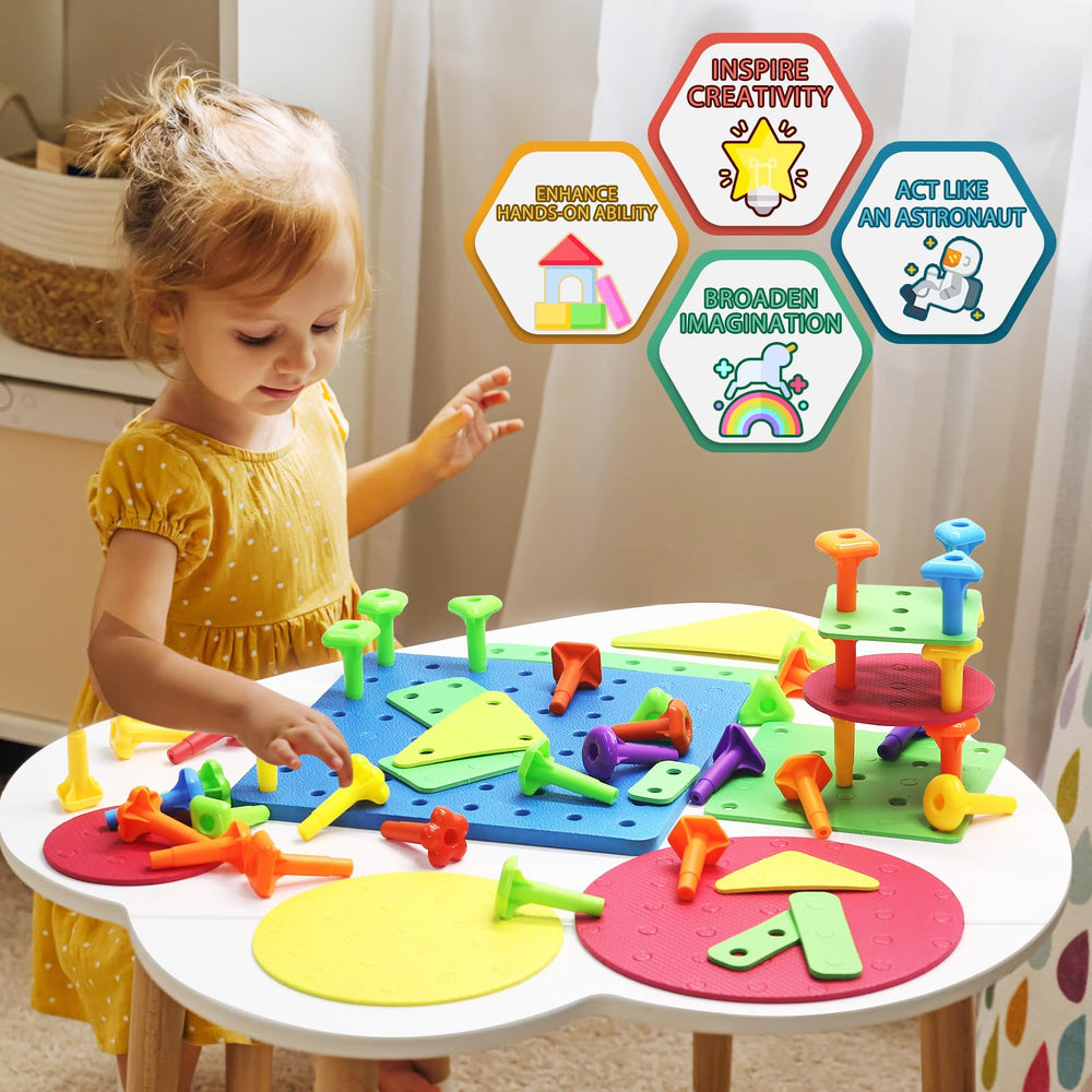 Ggiibro peg board toy set Montessori-inspired play for exploration
