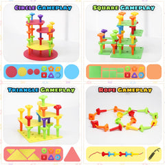 Ggiibro peg board toy set storage bag for tidy organization