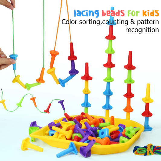 Ggiibro peg board toy set thin plates and bridges for creative connections