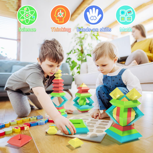 Ggiibro sturdy storage box keeps 40 blocks organized for easy play.