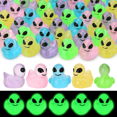 GGSTDDUP alien ducks glow in the dark, ideal for space-themed party favors