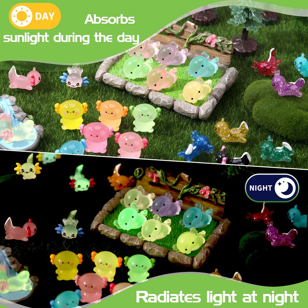 GGSTDDUP axolotl aquarium decor glow effect for display shelves