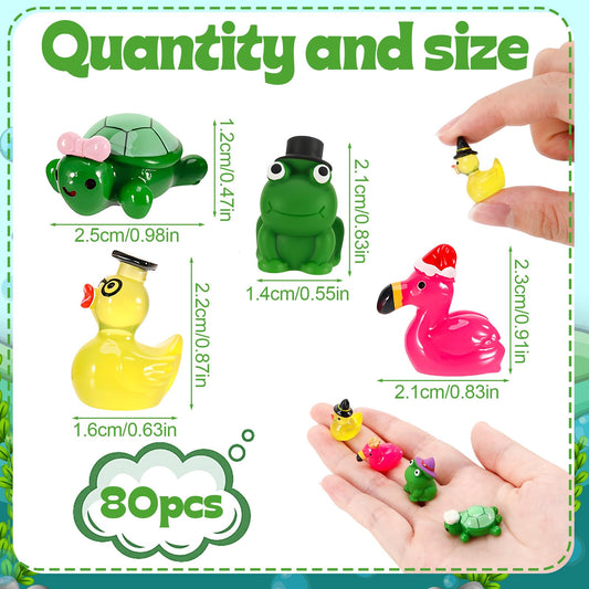 GGSTDDUP duck figure, realistic tiny resin statue for display and play.