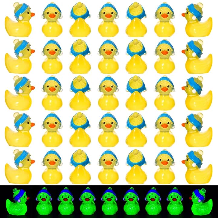 GGSTDDUP luminous ducks toy figures glow in the dark for party decor.