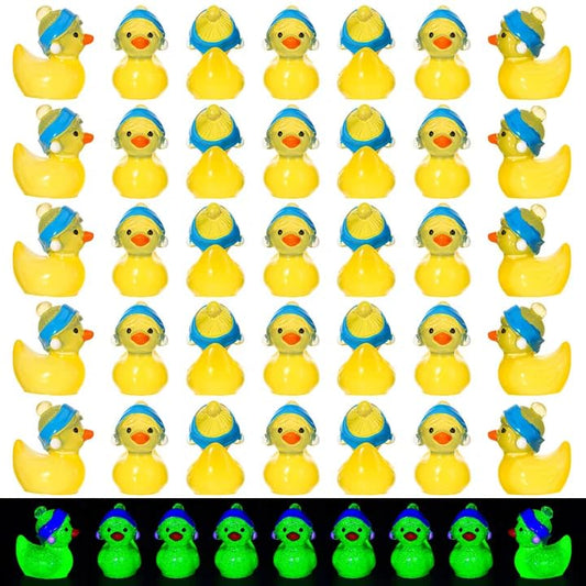 GGSTDDUP luminous ducks toy figures glow in the dark for party decor.