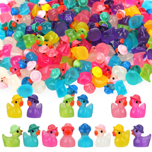 GGSTDDUP luminous mini ducks in eight colors for vibrant craft displays.