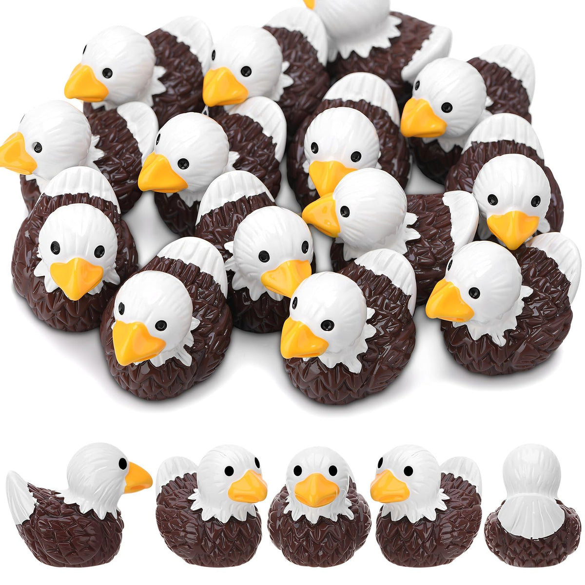 GGSTDDUP mini bald eagle ducks figures for playful display and gifting