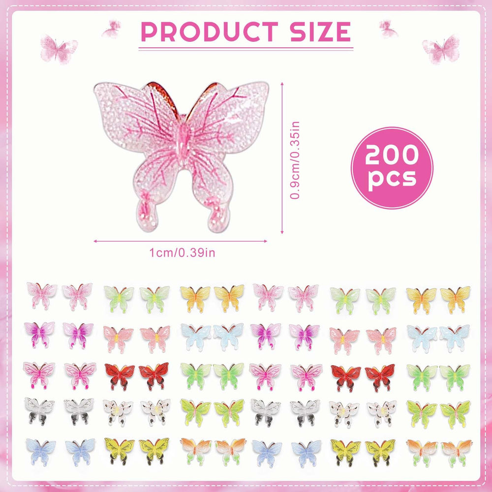 GGSTDDUP mini resin butterflies variety collection close-up colors