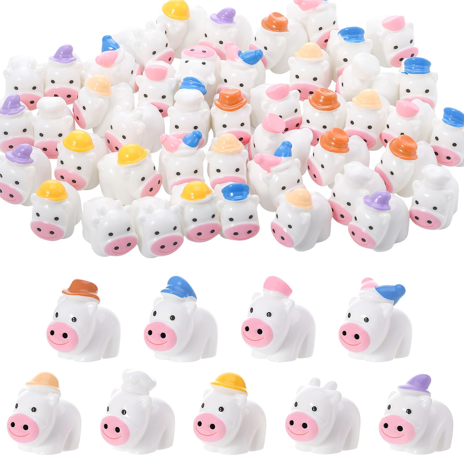 GGSTDDUP mini cow clown figure adds playful whimsy to parties or shelves.