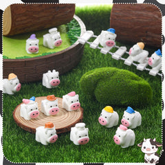 GGSTDDUP mini cow detective statue sparks imaginative play and storytelling setups.