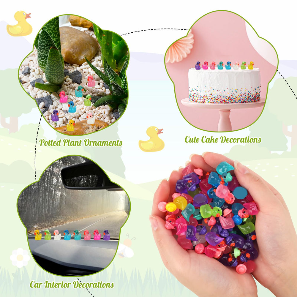 GGSTDDUP mini ducks ideal for cake toppers and DIY crafts.