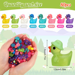 GGSTDDUP mini ducks wearing cute hats add playful charm to parties.