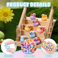 GGSTDDUP Mini resin duck figurine, lightweight craft embellishment for gifts.