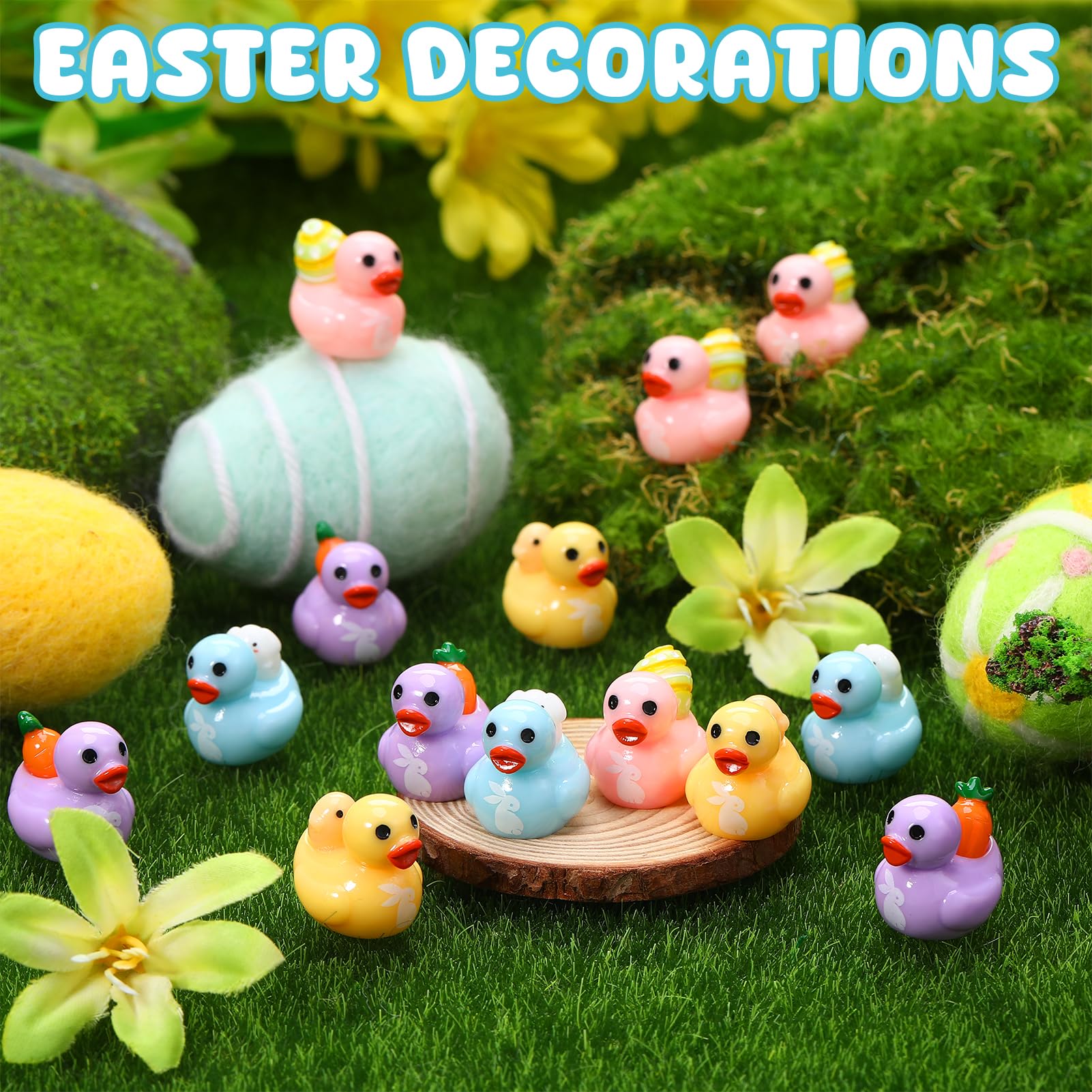 GGSTDDUP Miniature duck craft decoration suitable for gardens and classrooms.
