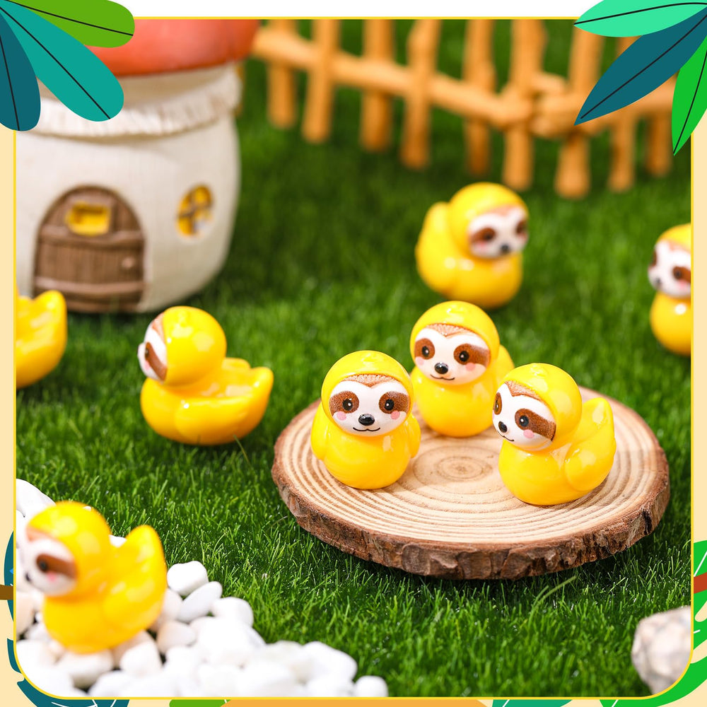 GGSTDDUP resin sloth duck garden decor adds whimsy to outdoor spaces.