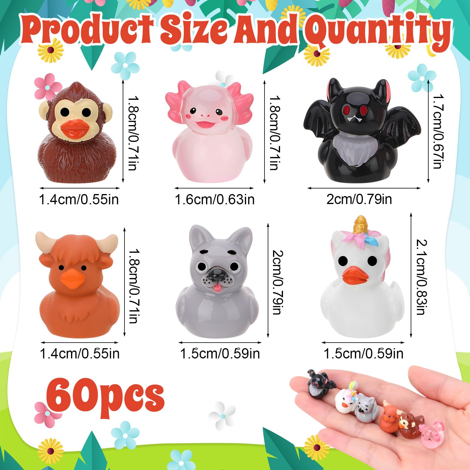 GGSTDDUP Unicorn Duck compact ornament adds playful charm to crafts