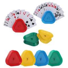 GHERPTE triangle card holder front view for hands-free play