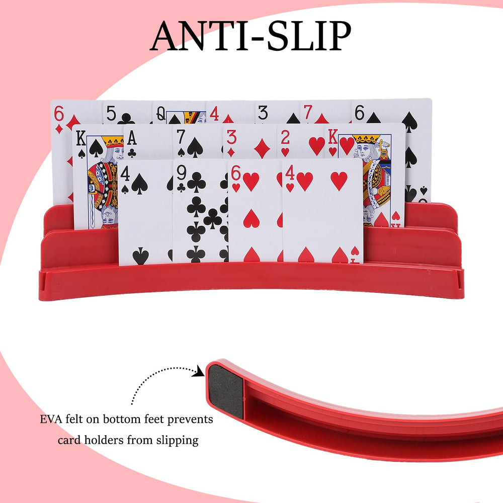 GHERPTE curved design card holder prevents peeking while keeping cards visible