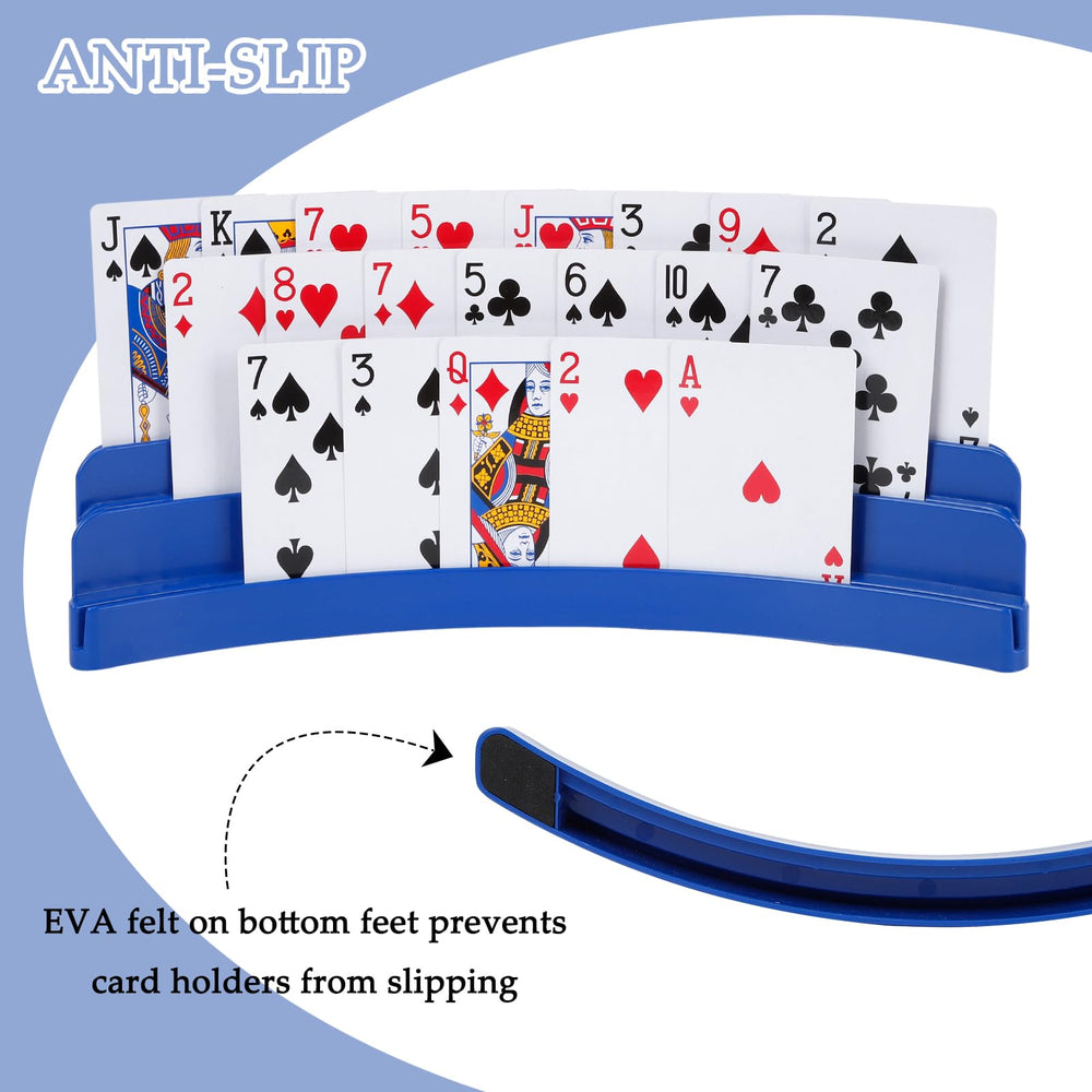 GHERPTE holds up to 45 standard playing cards for group games without frequent reshuffling.