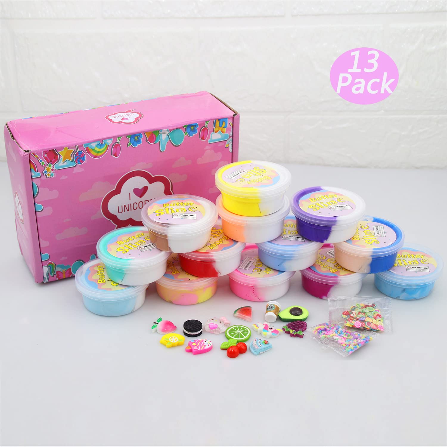 GHFEOOHN dual-color slime case with division plate enabling easy color separation during play