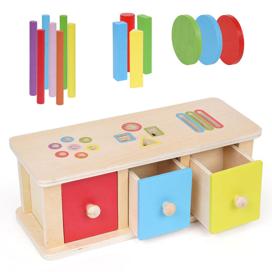 GHOOI Montessori color sorter cube enhances early color and shape recognition.