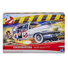 Ghostbusters Ecto-1 with ghost trap and projectile accessories for play missions.