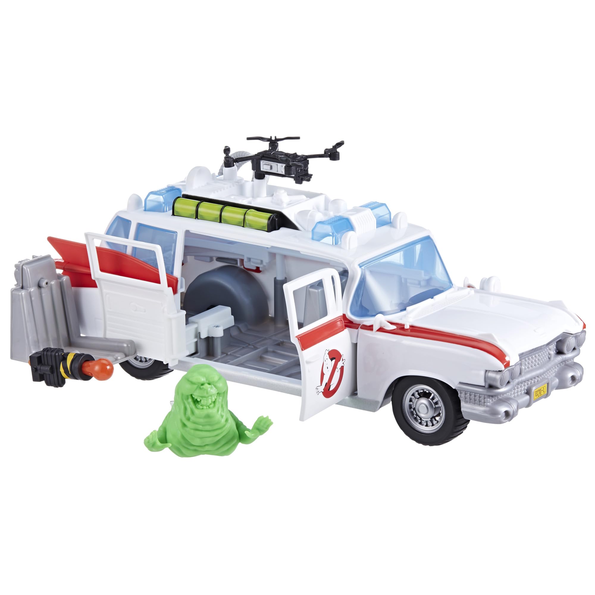 Ghostbusters Ecto-1 track wheels in action for dynamic play