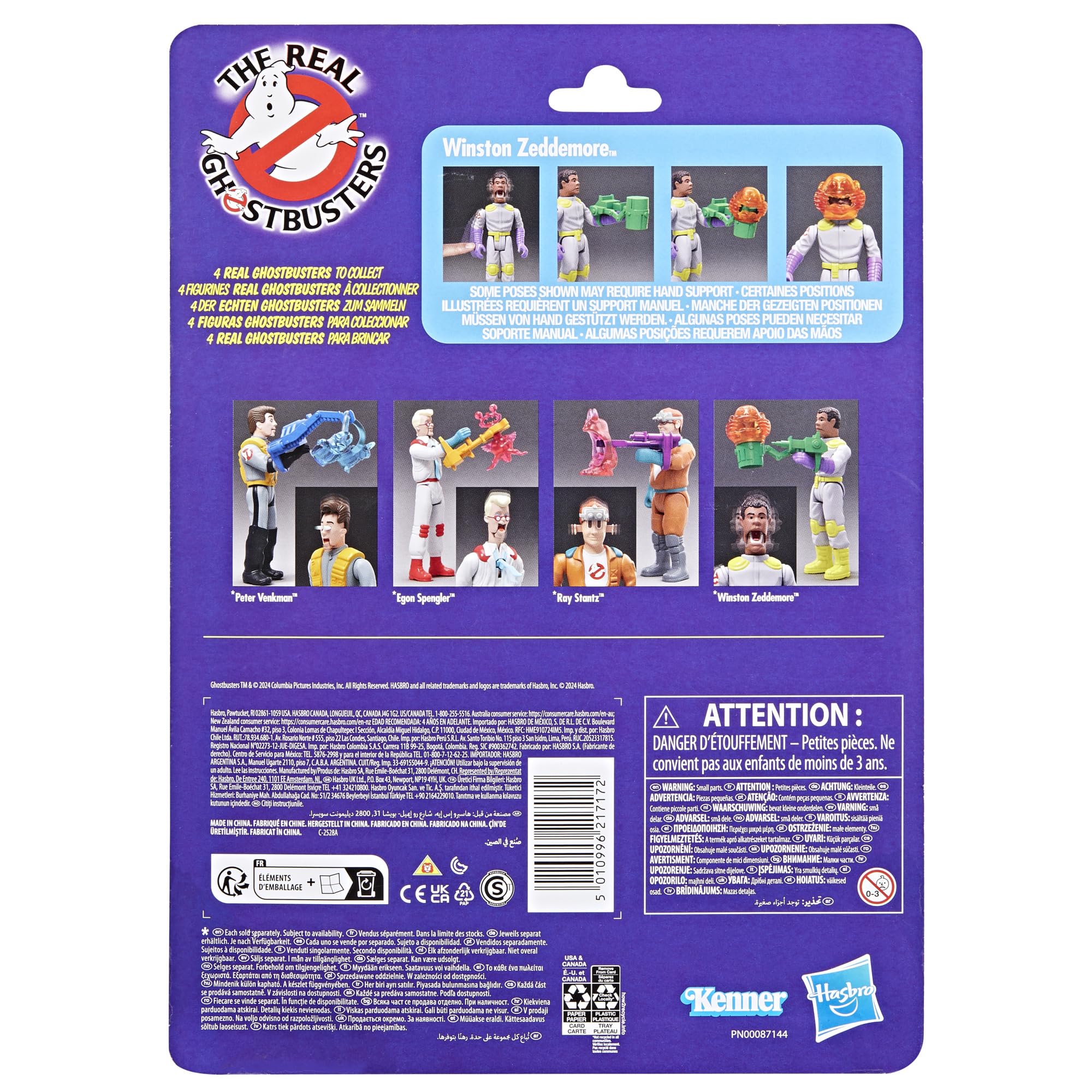 Winston Zeddemore Fright Feature jaw drop action encourages dynamic play.