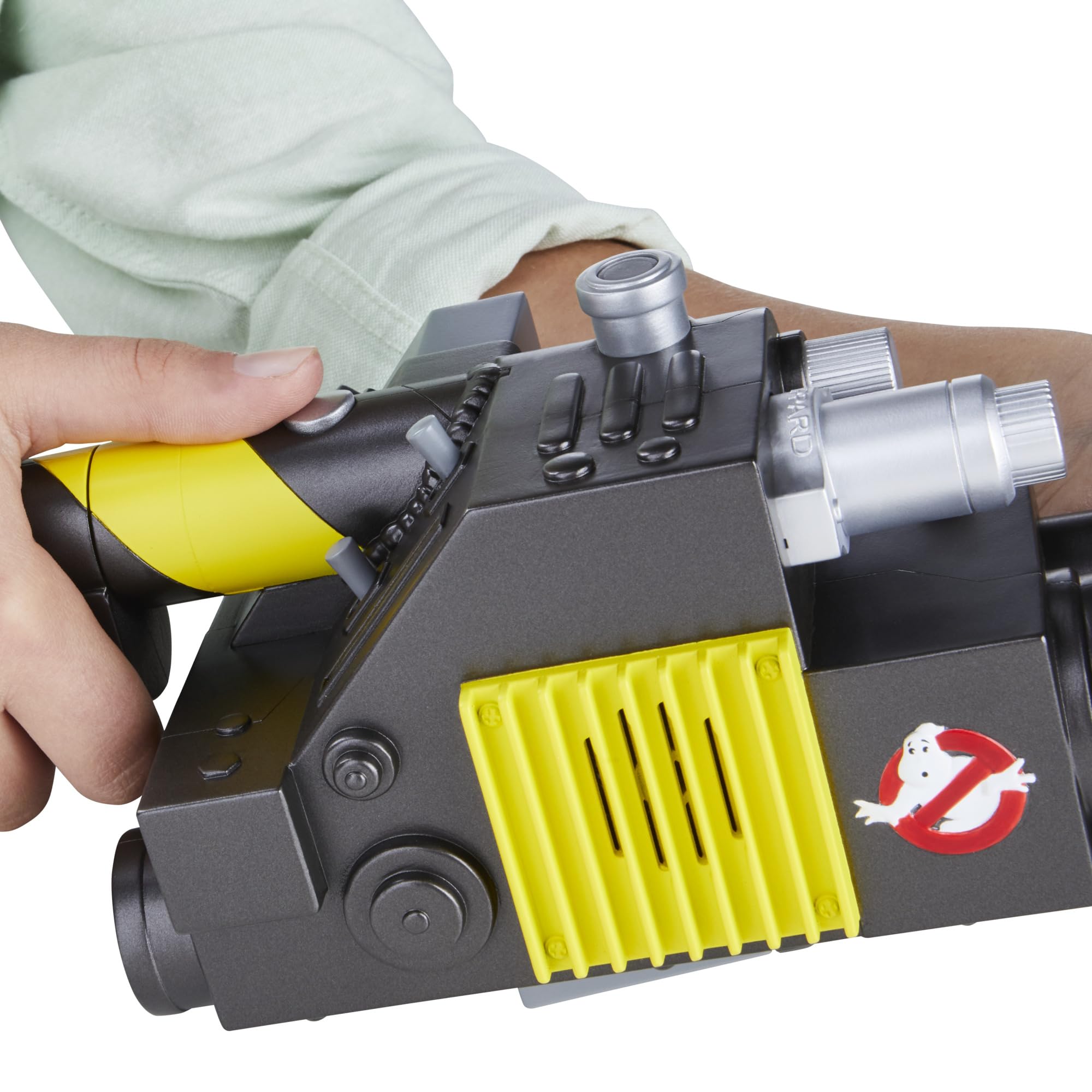 Colorful proton stream visuals enhance pretend battles with ghosts.