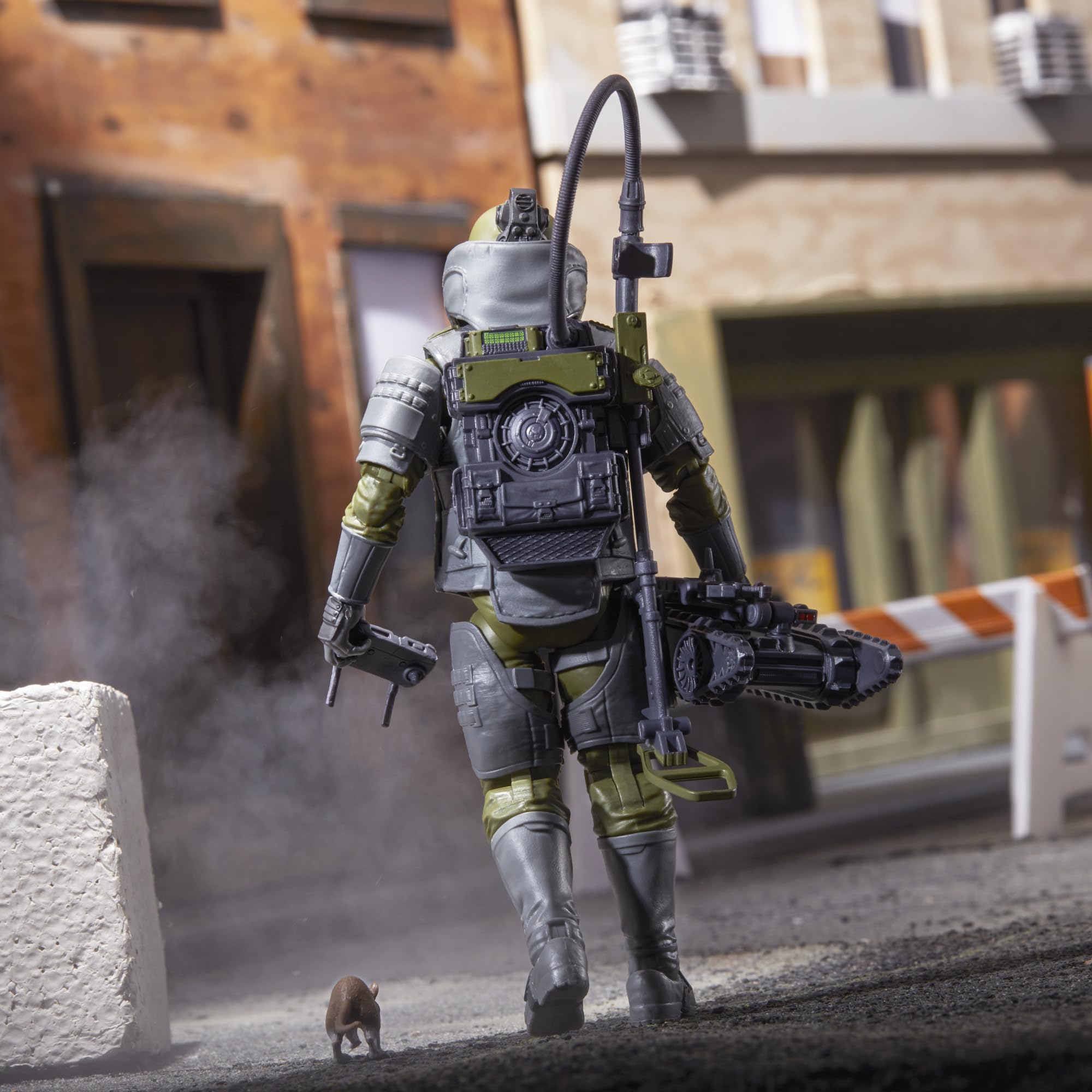 G.I. Joe backpack supports gear storage for dioramas.