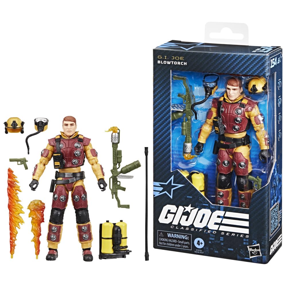 G.I. Joe Blowtorch 6-inch figure front view with a full accessory loadout for dynamic display