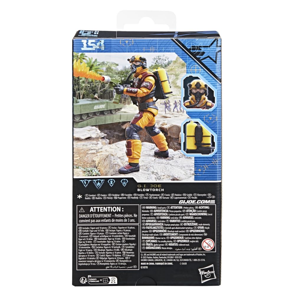 G.I. Joe Blowtorch accessory loadout complete for Classified Series display