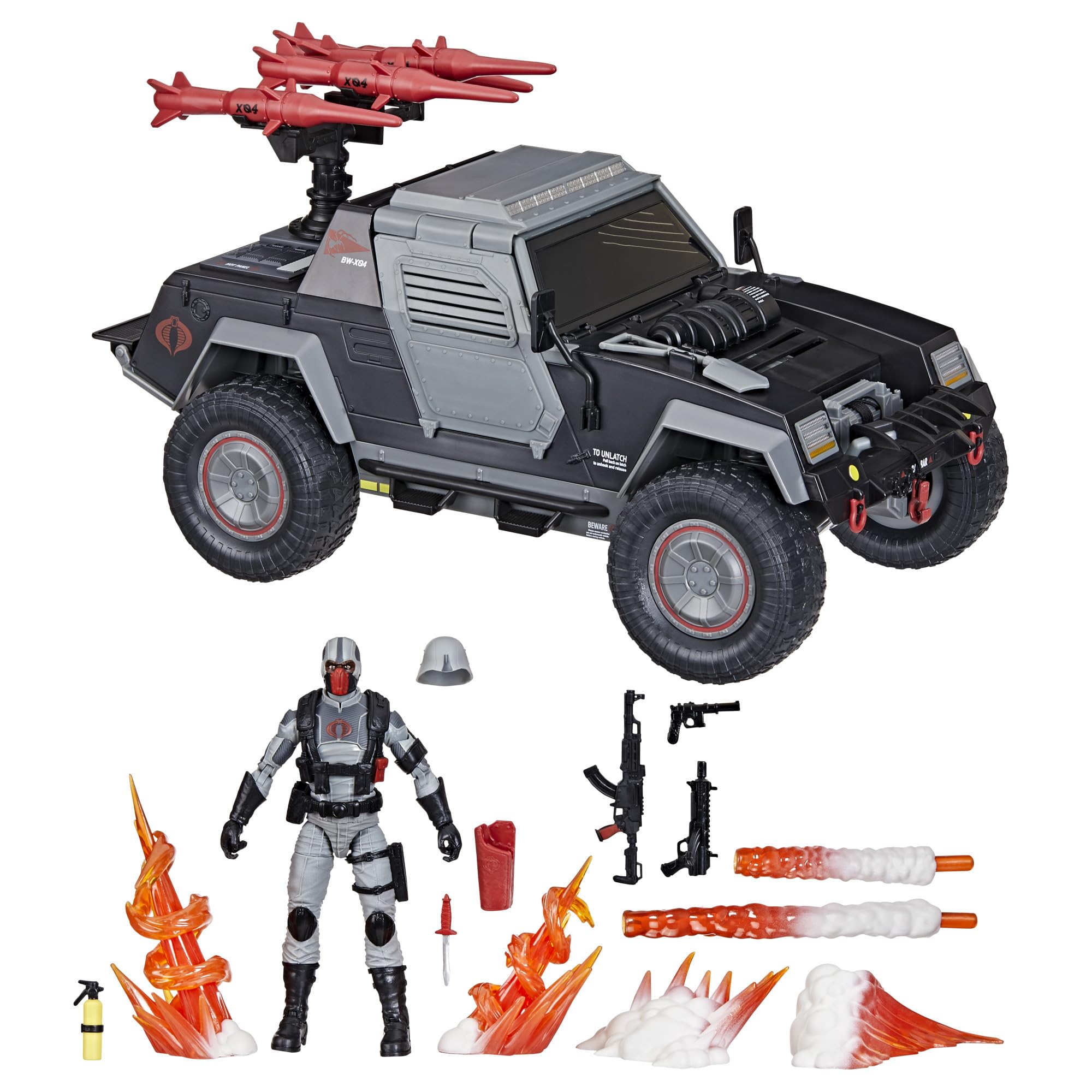 G.I. Joe Cobra Night Attack 4-WD Stinger main vehicle with wheels for dynamic play.