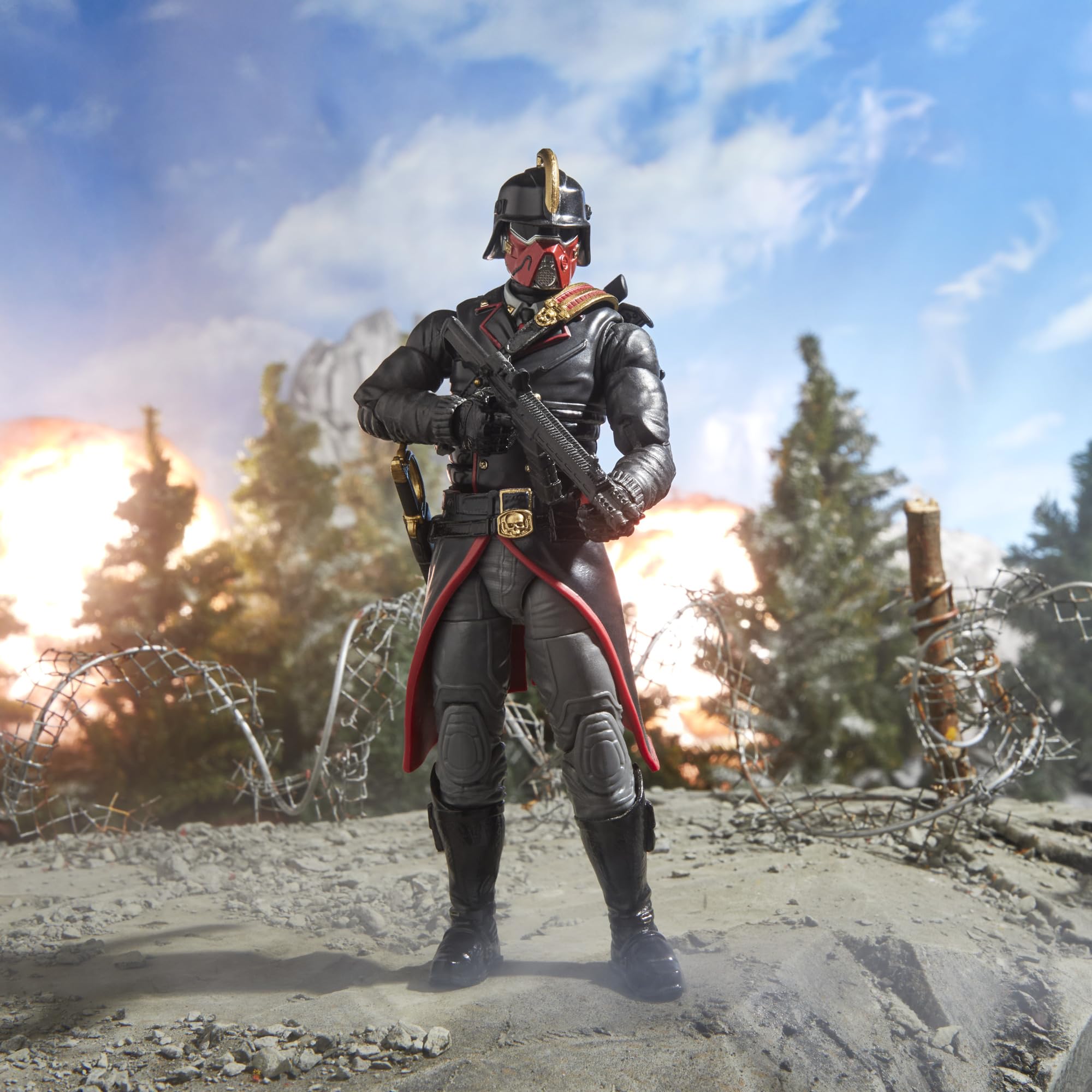 G.I. Joe Iron Grenadier articulation points highlighted for pose options