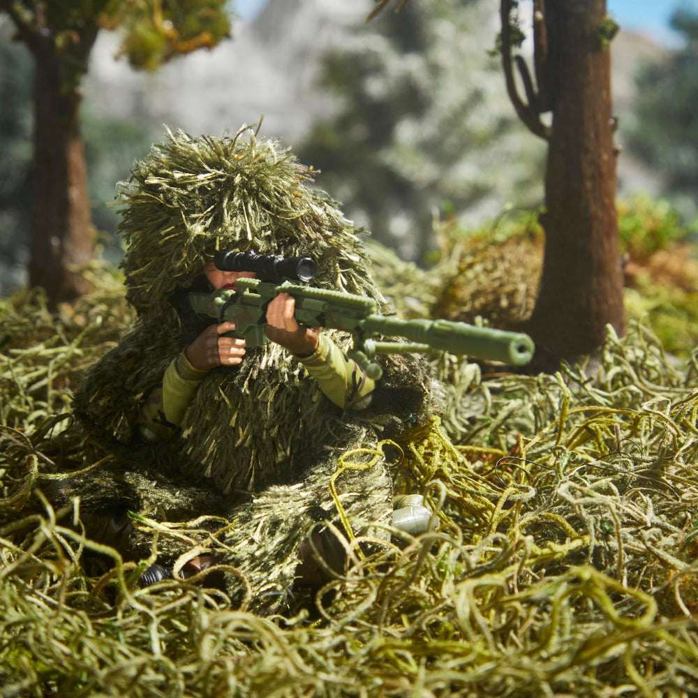 G.I. Joe 60th Anniversary sniper backpack adds authentic gear.