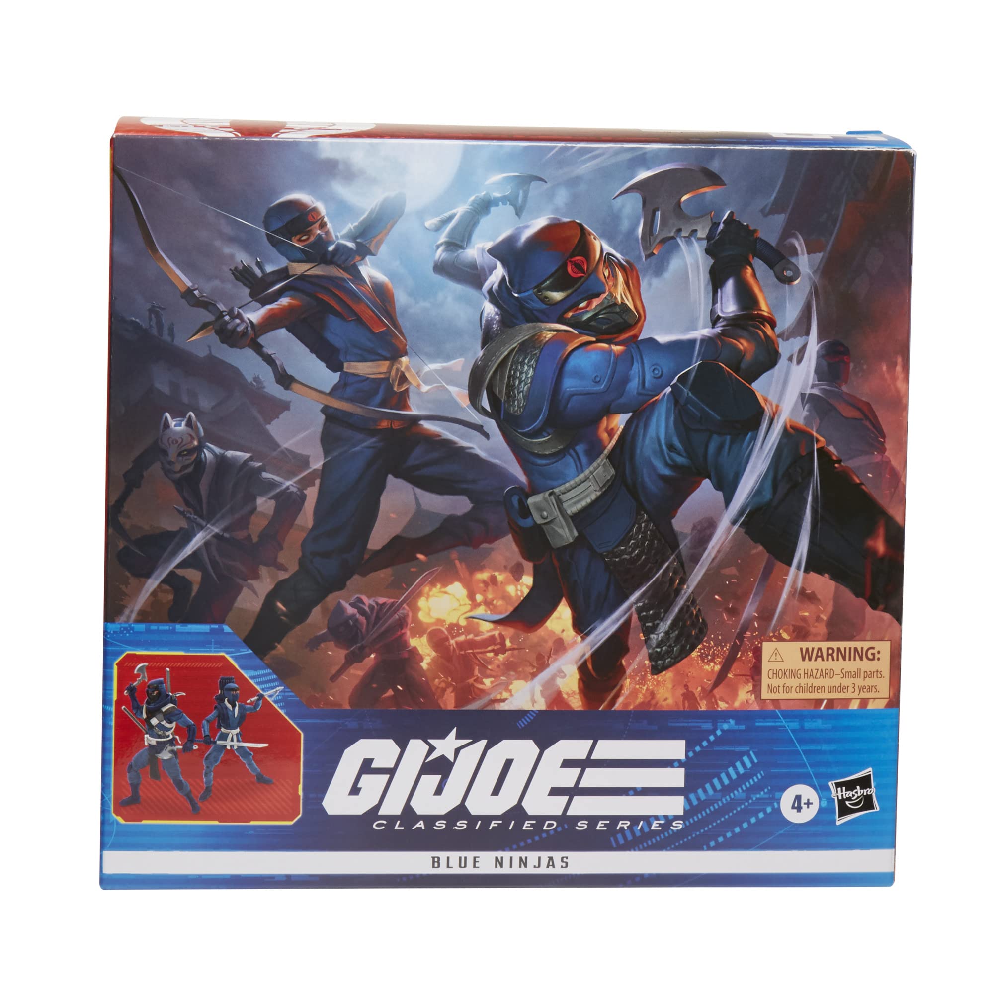 G.I. Joe Classified Blue Ninjas detailing supports dynamic display and posing options.