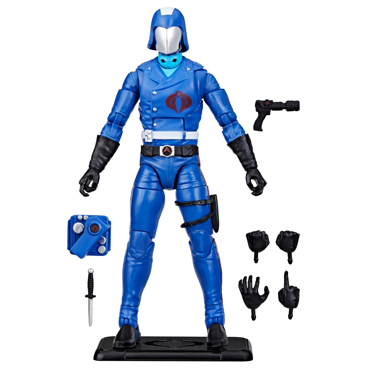 G.I. Joe Cobra Commander on retro cardback suitable for display and nostalgia