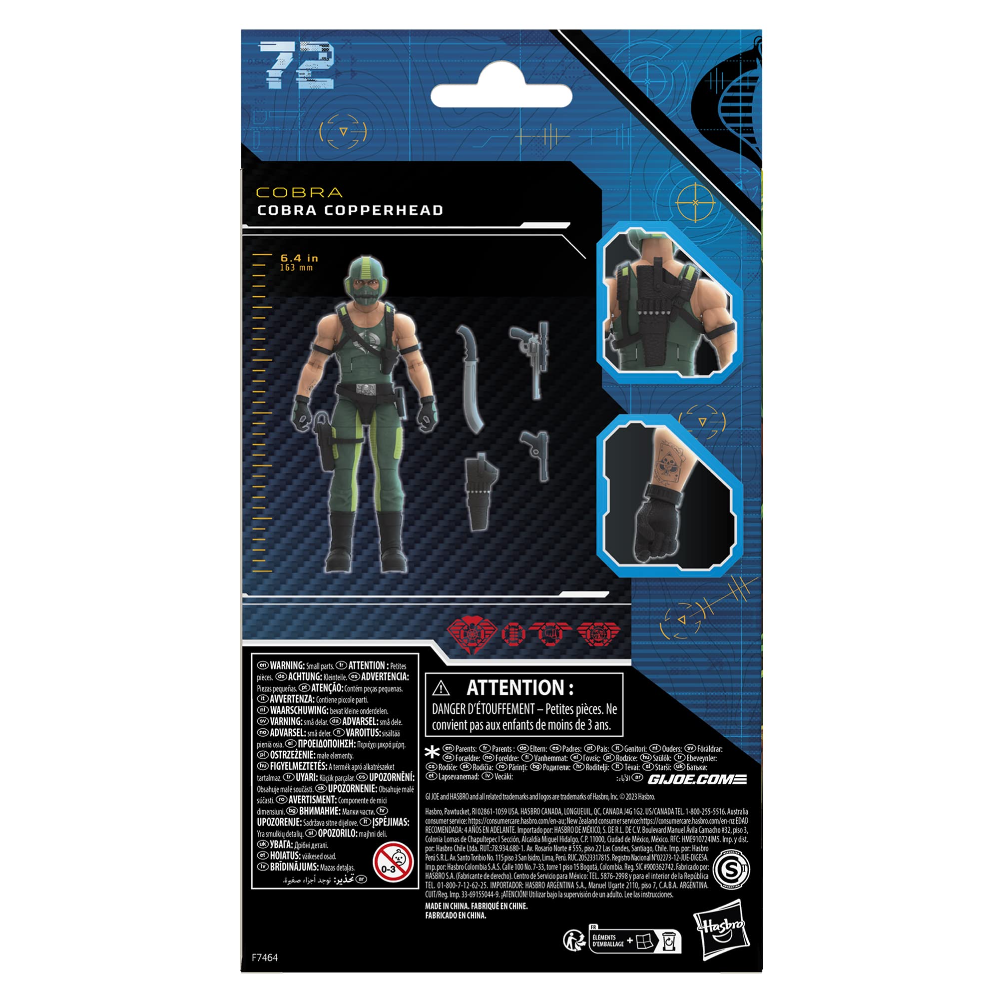 G.I. Joe Cobra Copperhead backpack holster shown with figure