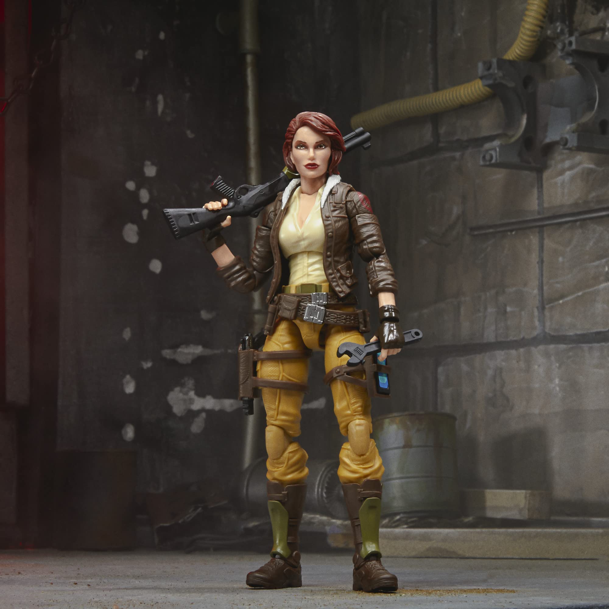 Data pad with vehicle schematics complements Courtney Krieger figure.