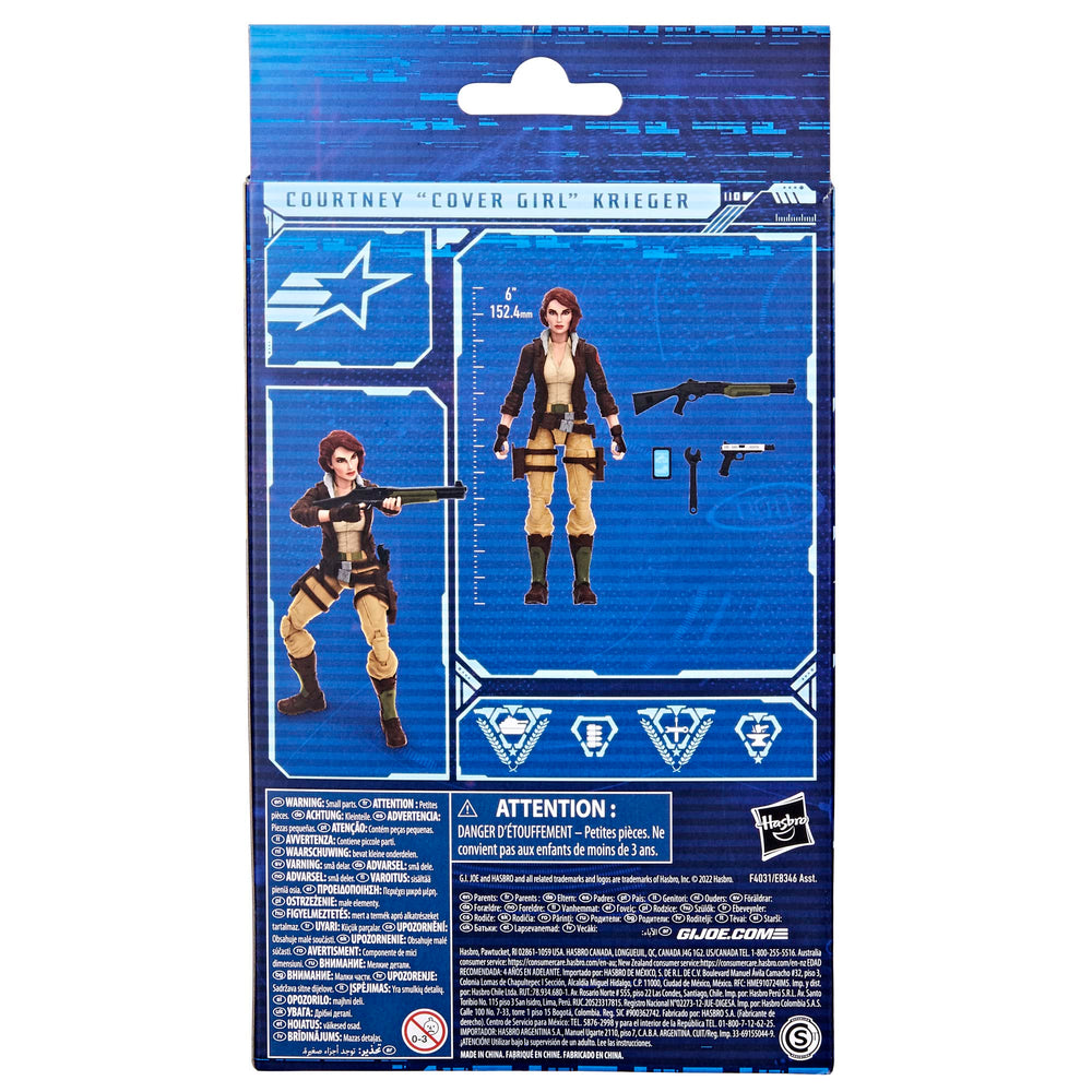 Highly poseable 6-inch Courtney Krieger figure for dynamic display.