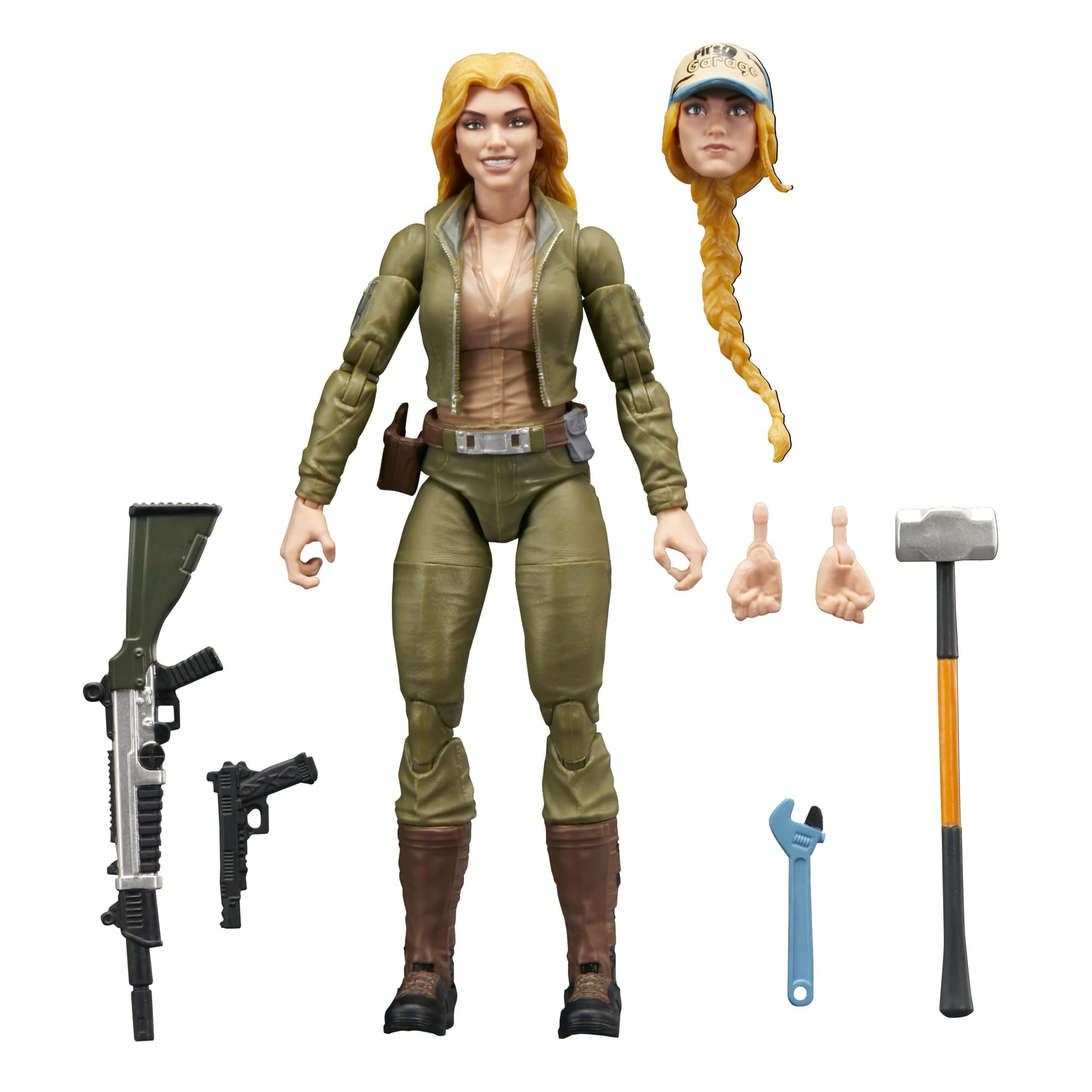 G.I. Joe Cover Girl Krieger front view for bold display and pose versatility.