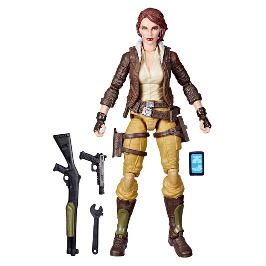 G.I. Joe Courtney Cover Girl Krieger figure with custom package art for display.